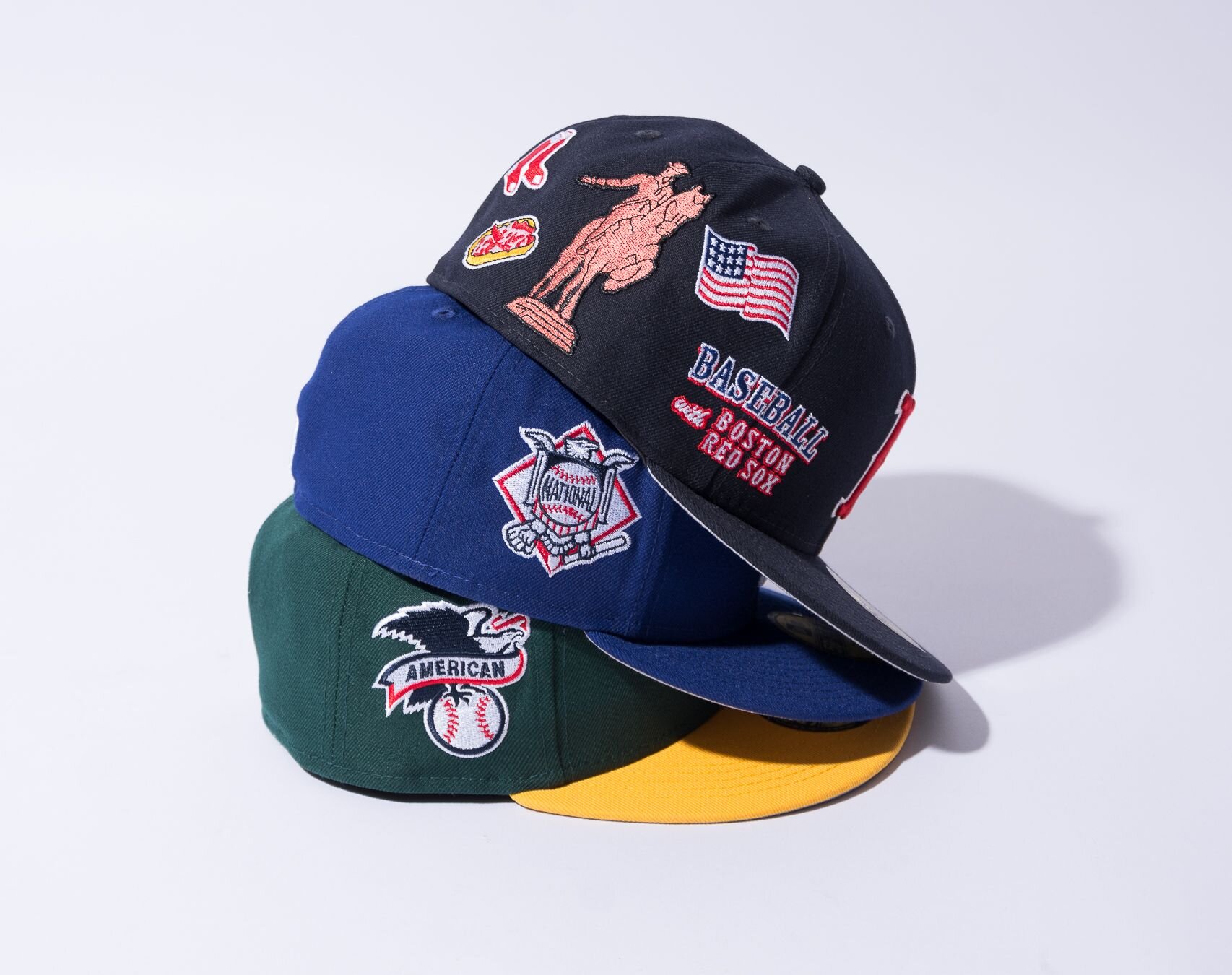 Boston Red Sox Navy Cursive 59FIFTY Fitted Hats