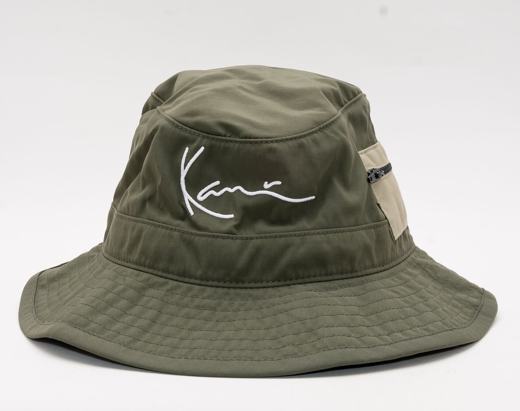 Karl Kani Signature Fisher Hat dark military green Bucket Hat - Snapbacks