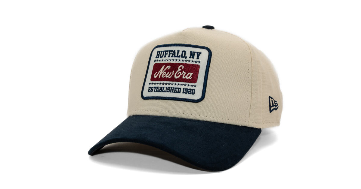 Cap New Era - Branded Suede Patch 9FORTY A-Frame - Cream - Snapbacks