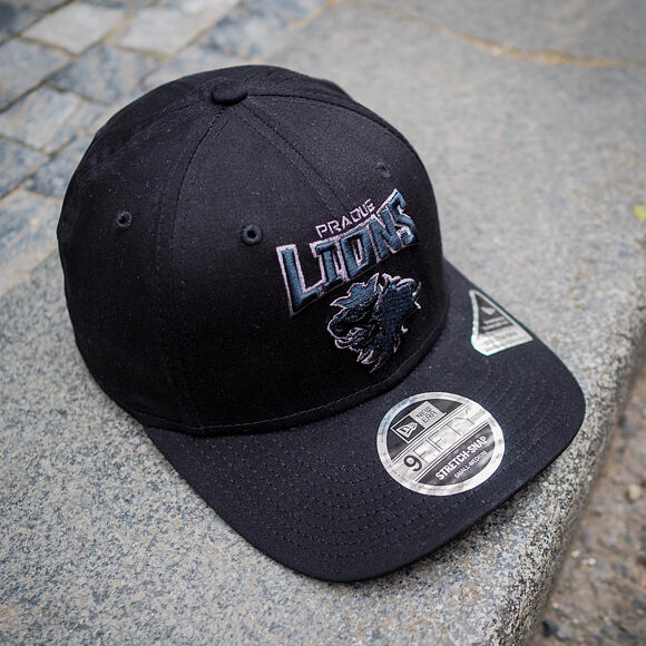 New Era 9FIFTY Prague Lions Stretch Snap Tonal Logo Black Cap
