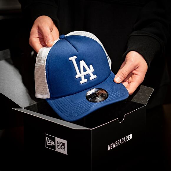 New Era 9FORTY Clean Trucker Los Angeles Dodgers Snapback Light Royal / Optic White Cap