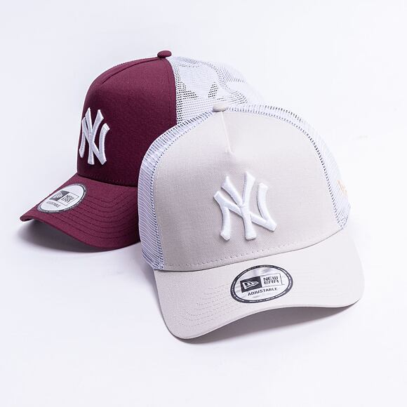 New Era 9FORTY Trucker MLB League Essential New York Yankees Satin / White Cap
