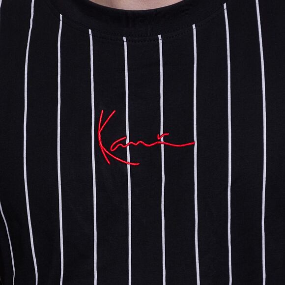 Karl Kani 6030153 Small Signature Pinstripe Tee Black/White T-Shirt
