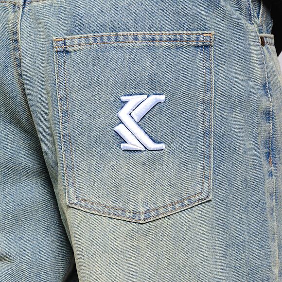 Kraťasy Karl Kani - OG Denim Baggy Jorts - bleached blue