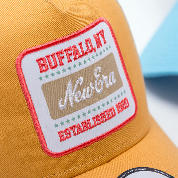 Kšiltovka New Era - Branded Buffalo Patch 9FORTY Trucker - Stone