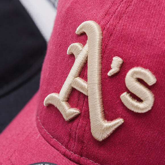 Kšiltovka New Era - MLB Washed Mesh 9TWENTY - Oakland Athletics - Cherry / Stone