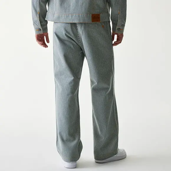 Kalhoty New Era - Branded Pinstripe Pants - Rich Denim