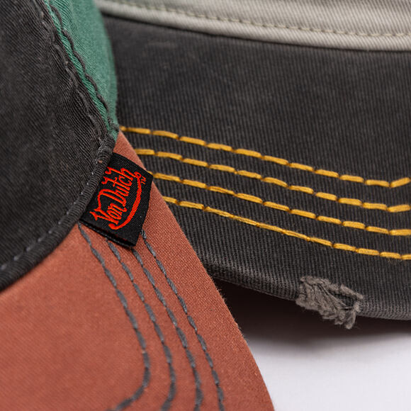 Kšiltovka Von Dutch - Trucker - Washed Black/Grey/Red
