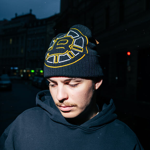 Beanie Mitchell & Ness - NHL Line Light Knit - Boston Bruins - Black