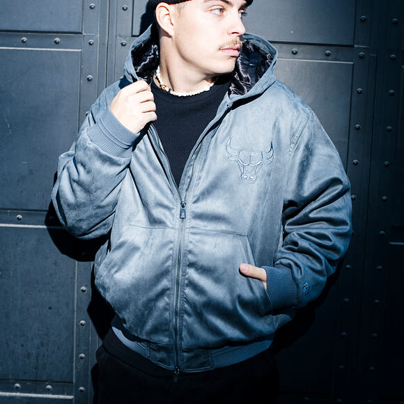 Jacket New Era - NBA Suede Hooded Jacket - Chicago Bulls - Grape