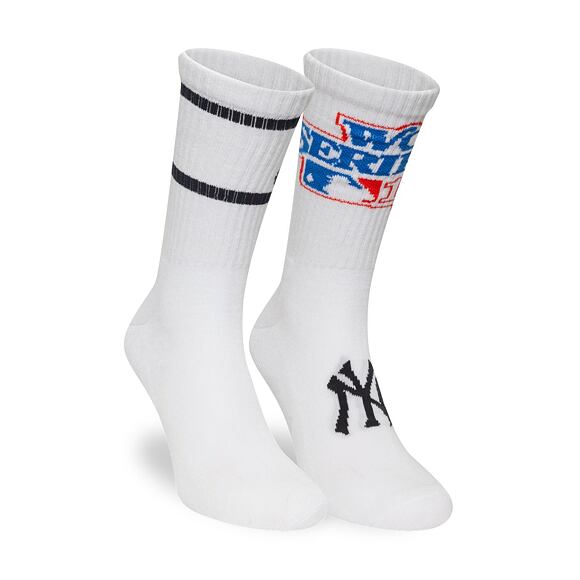 Socks New Era - MLB WS Crew Socks 2pk - NY Yankees - White