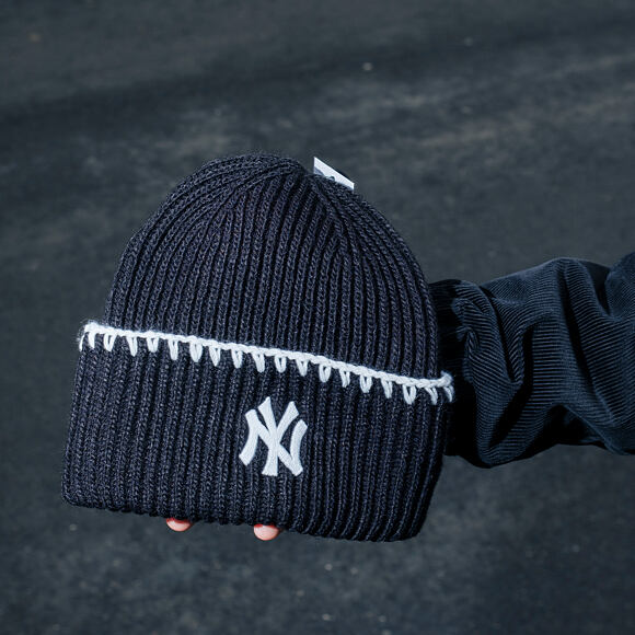 Womens Beanie New Era - MLB Chunky Top Stitch Beanie - NY Yankees - Black
