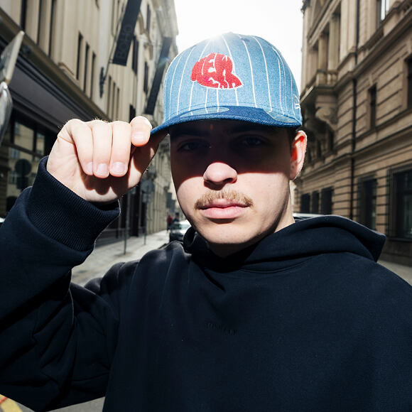 Kšiltovka New Era - 59FIFTY Low Profile Day - Pinstripe Denim Indigo