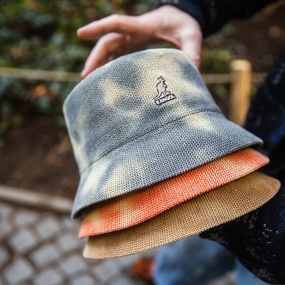 Bucket Hat Kangol - Tie Dye Knit Bucket - Tan/Natural