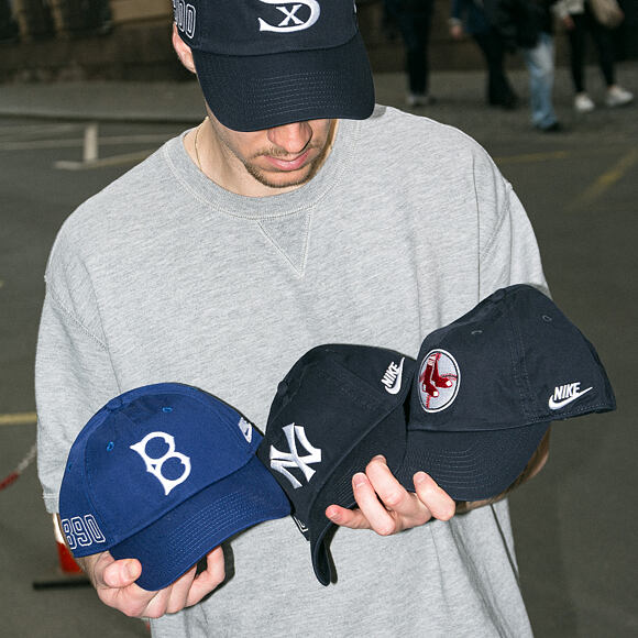 Cap Nike - Primetime Club Unctructured Oragnic Cotton Cap NY Yankees - pitch blue