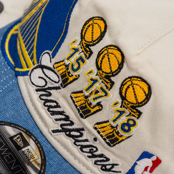 Cap New Era - NBA "Hardwood Classic Champions" 19TWENTY - Golden State Warriors - Chrome White / Tea