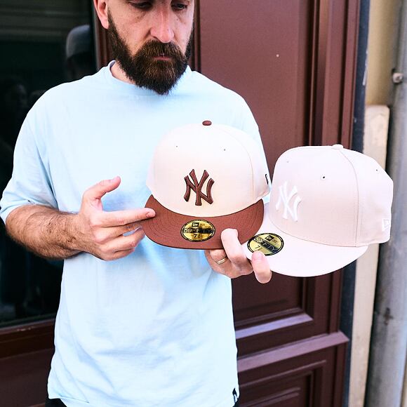 Cap New Era - MLB Essential 59FIFTY - NY Yankees - Stone / White