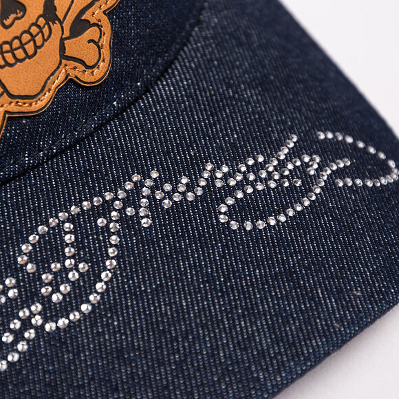 Cap Ed Hardy - Unisex Love Kills Slowly Denim 5 Panel Trapper Cap - Indigo
