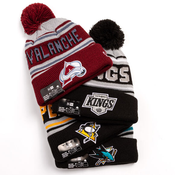Beanie New Era - NHL Evergreen Wordmark Pom Medium Knit - Pittsburgh Penguins - Team Color