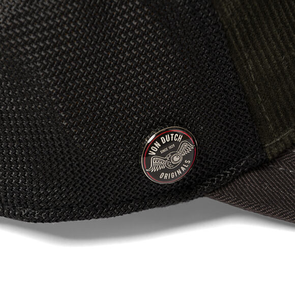 Cap Von Dutch - Corduroy Oval Patch Baseball - Olive / Burgundy
