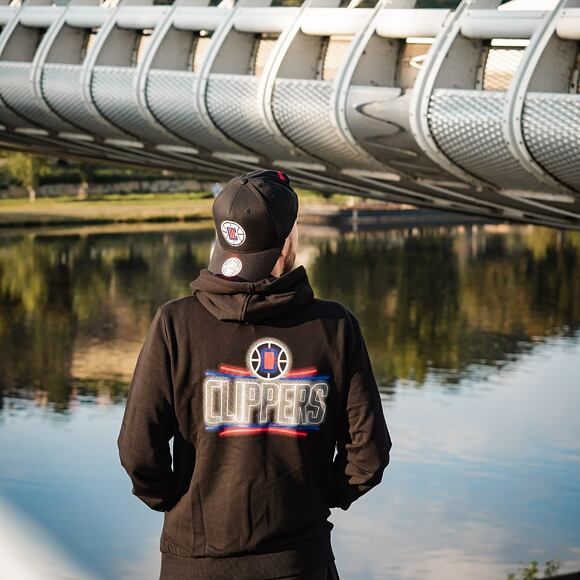 New Era NBA Neon Pull Over Hoody Los Angeles Clippers Black