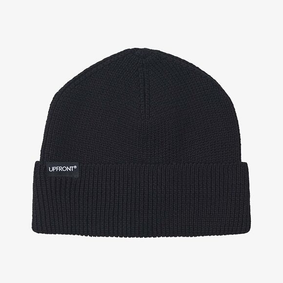 UPFRONT PATCH Rib Beanie Black