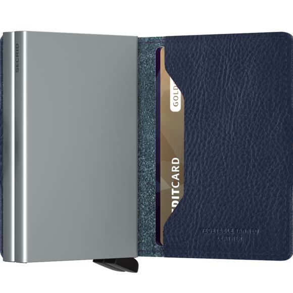 Secrid Twinwallet Vegetable Tanned Navy-Silver