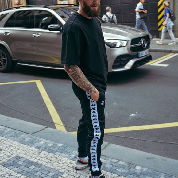 Kappa 222 Banda Rastoria Slim 303KUC0 965 Black/White Sweatpants