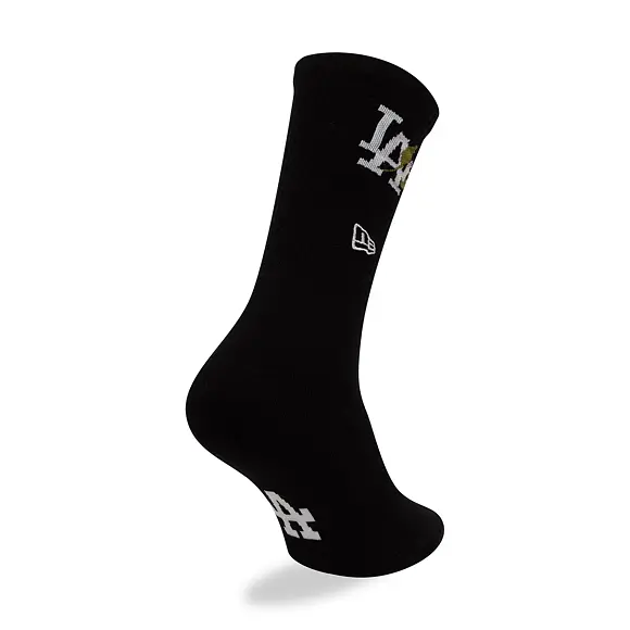 Ponožky New Era - MLB Icon Crew 1Pack - LA Dodgers - Black / White