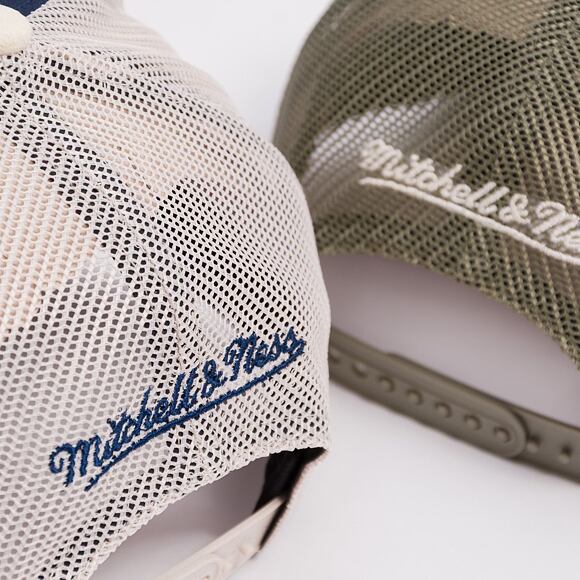 Kšiltovka Mitchell & Ness - Baseball Trucker - Cream/Olive