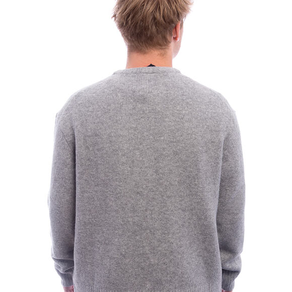 Svetr New Era - Branded Script Knit Sweater - Heather Grey