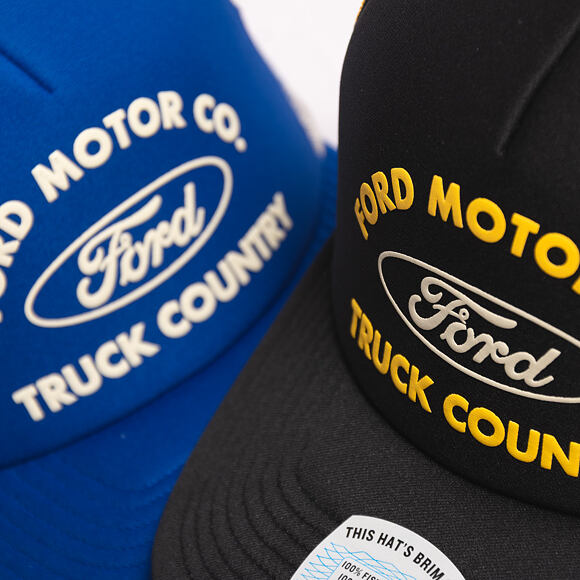 Kšiltovka Brixton - Ford Built Tough Mp Trucker Hat - Burnt Rubber/Empire Yellow