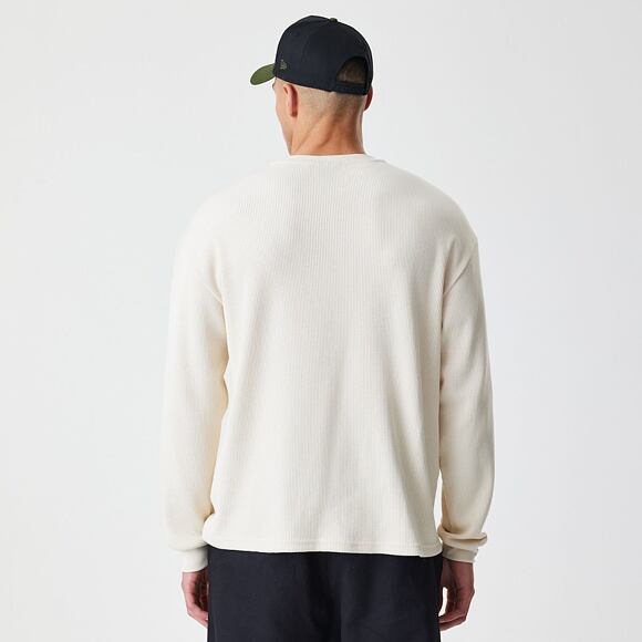 Tee New Era - Branded Longsleeve Waffle Tee - Cream