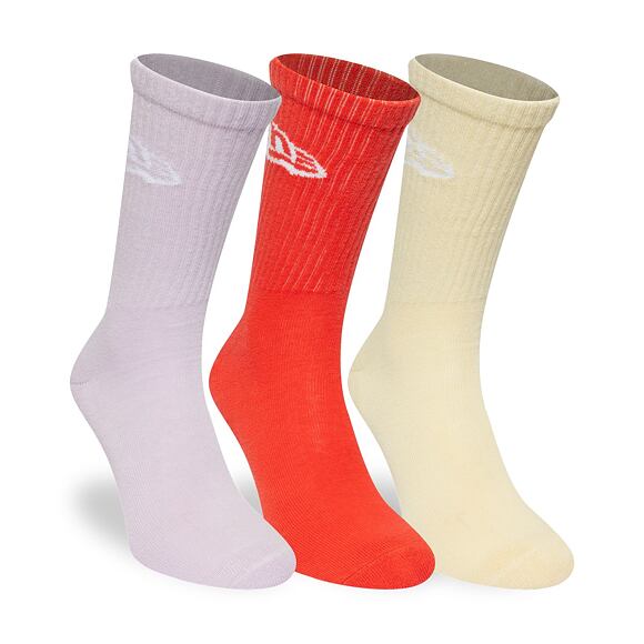 Socks New Era - Flag Crew Socks 3pk - Pink / Orange / Yellow