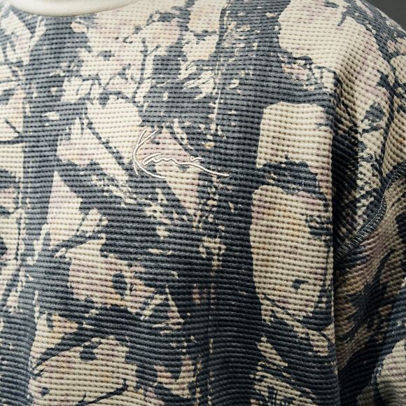 Longsleeve Tee Karl Kani - Signature Wood Camo Waffle Longsleeve