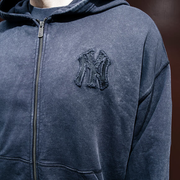 Sweatshirt New Era - MLB Washed Full Zip Hoody - NY Yankees - Black