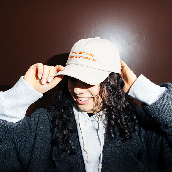 8by8 Dadcap - "I can't adult today" - Tan/Orange