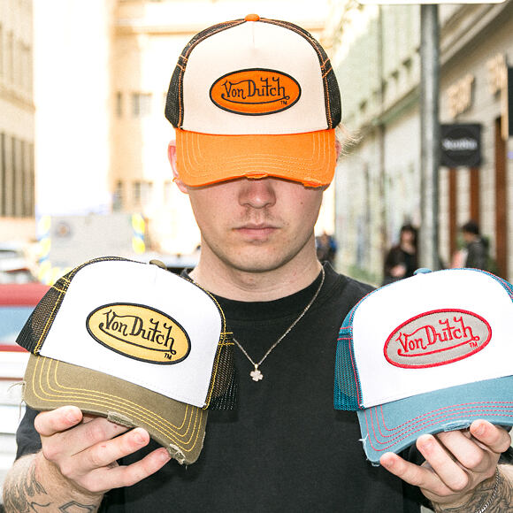 Cap Von Dutch - Trucker - Classic Logo Olive/White