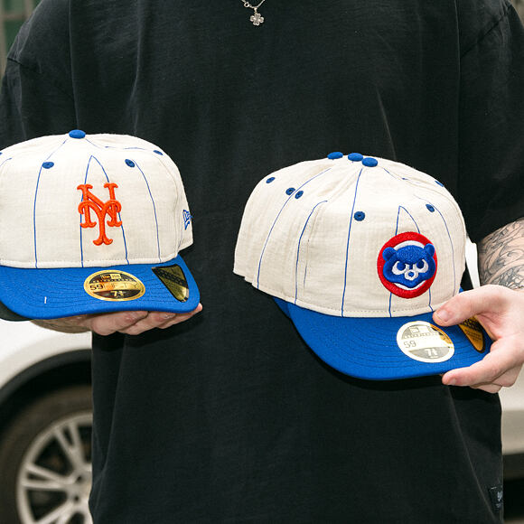 Cap New Era - MLB Retro Linen Pinstripe 59FIFTY Retro Crown - NY Mets - Team Color