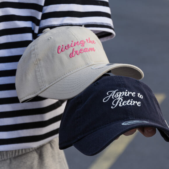Womens Cap New Era - Branded Slogan 9TWENTY - Stone / Pink