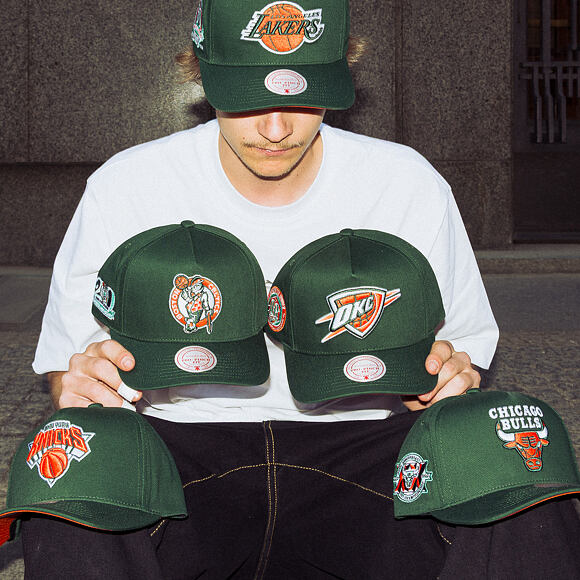 Cap Mitchell & Ness - NBA - Emerald Slam - New York Knicks - Green/Orange
