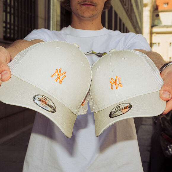 Kids Cap New Era - MLB Homefield 9FORTY Trucker - NY Yankees - Stone / Orange