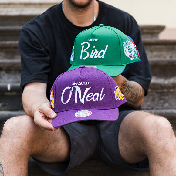 Cap Mitchell & Ness - Player Script Hwc - NBA - Boston Celtics - Larry Bird - Green