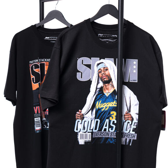 Tee Mitchell & Ness - Boxy Slam Tee - NBA - Denver Nuggets - Allen Iverson - Black