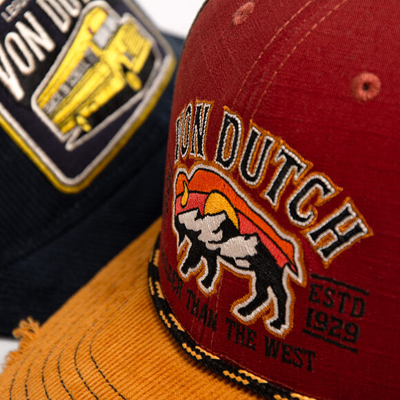 Cap Von Dutch - Semi Curve - Embroidery Premium - Red / Green