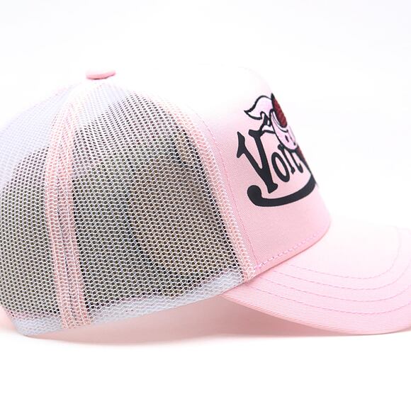 Womens Cap Von Dutch - Trucker - Love Patch - Light Pink
