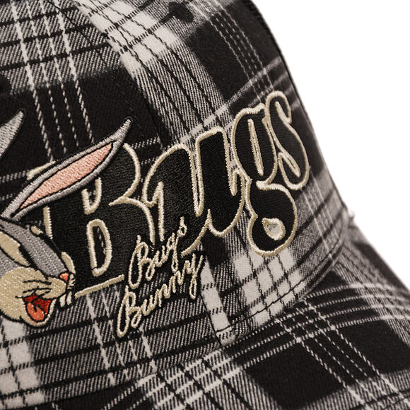 Cap Capslab - Looney Tunes Trucker - Bugs Bunny Script Checkered - Black / White