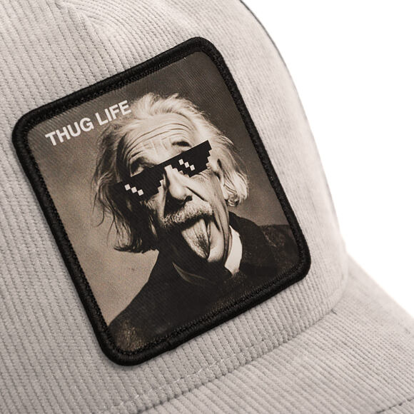 Cap Capslab - Einstein Thug Life Trucker - Grey Corduroy / Black