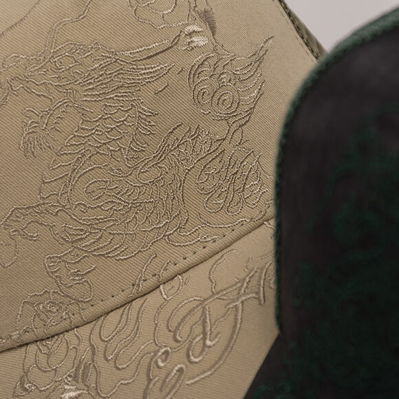 Cap Ed Hardy - Outline Dragon Distressed - Khaki