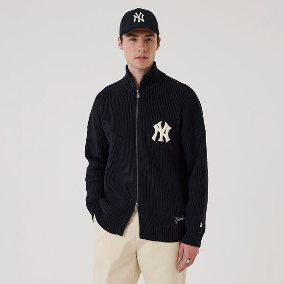 Sweater New Era - MLB Zip Knitwear - NY Yankees - Navy